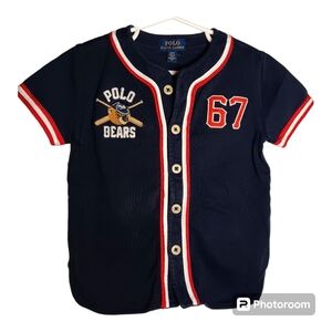 Polo Ralph Lauren Boys' Polo Bear Cotton Baseball Jersey 2T
